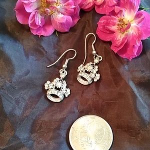 Crystal Crown Earrings